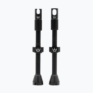 Peaty's X Chris King Mk2 Tubeless Valves presta vožtuvų rinkinys PTV2-60-BLK-12 juodas 83782