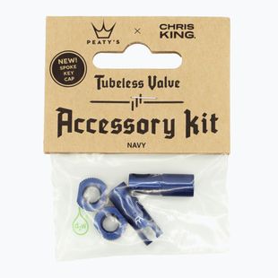 Vožtuvo dangtelis Peaty's X Chris King MK2 Tubeless Valves Accessory Kit navy
