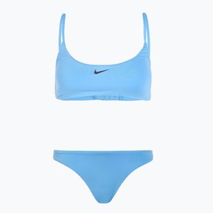 Moteriškas dviejų dalių plaukimo kostiumas Nike Essential Bralette Bikini university blue