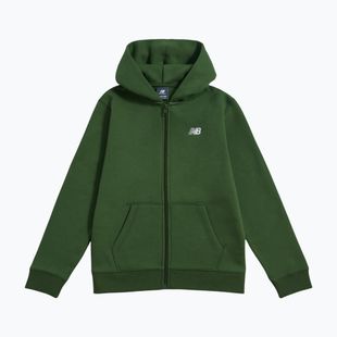 Vaikiškas džemperis New Balance Brush Back Small Logo Full Zip Hoodie dark alpine green