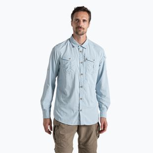 Vyriški marškiniai Craghoppers NosiLife Adventure Long Sleeved Shirt III niagara blue