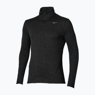 Vyriški bėgimo marškinėliai su ilgomis rankovėmis  Mizuno Tech Thermal Charge Breath Thermo Half Zip Long Sleeve Tee black