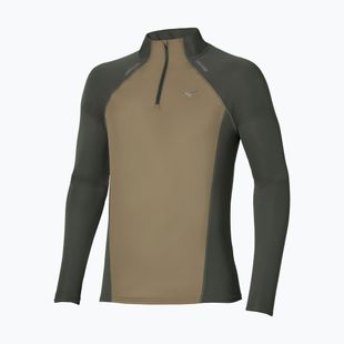 Vyriški bėgimo marškinėliai su ilgomis rankovėmis  Mizuno Active Dryaeroflow Hybrid Long Sleeve Top Forest Night