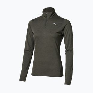 Moteriškas bėgimo džemperis Mizuno Core Impulse Half Zip Long Sleeve Tee forest night