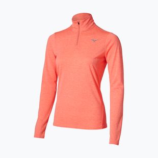 Moteriškas bėgimo džemperis Mizuno Core Impulse Half Zip Long Sleeve Tee desert flower