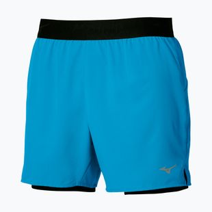 Vyriški bėgimo šortai Mizuno Core 5.5 Inches 2In1 blue jewel