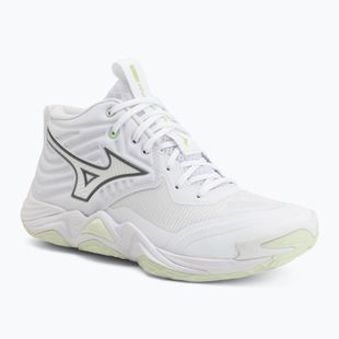 Moteriški tinklinio bateliai Mizuno Wave Momentum Elite Mid white/balsam green/ambrosia