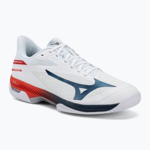 Vyriški teniso batai Mizuno Wave Exceed Court AC white/insignia blue/orange