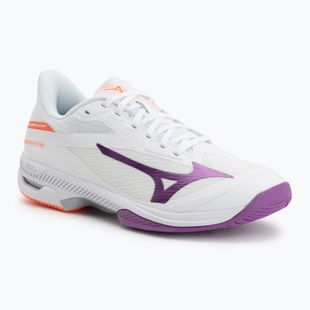 Moteriški teniso bateliai Mizuno Wave Exceed Court AC white/dahlia/lava orange