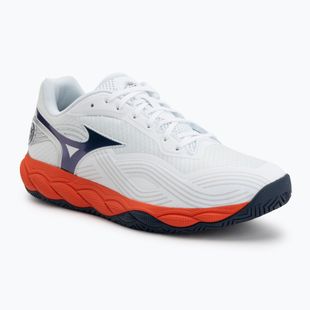 Vyriški teniso batai Mizuno Wave Enforce Court 2 AC white/insignia blue/orange