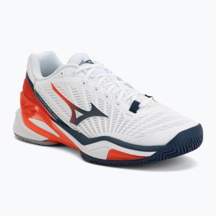 Vyriški teniso batai Mizuno Neo Ace AC white/insignia blue/orange