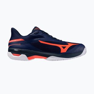 Vyriški teniso batai Mizuno Wave Exceed Court CC beacon blue/lava orange/white