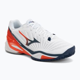 Vyriški teniso batai Mizuno Neo Ace CC white/insignia blue/orange