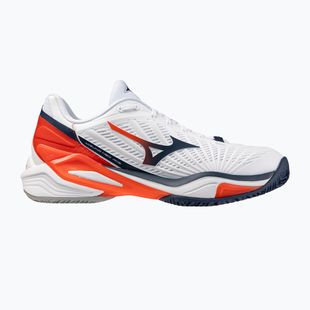 Vyriški teniso batai Mizuno Neo Ace CC white/insignia blue/orange