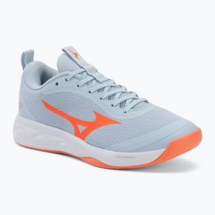 Moteriški tinklinio bateliai Mizuno Wave Luminous Pro blue finch/lava orange/flamingo coral