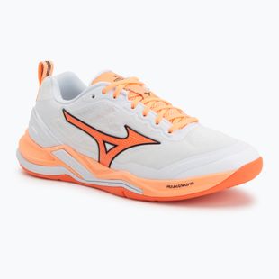 Rankinio bateliai Mizuno Wave Stealth Elite white/lava orange