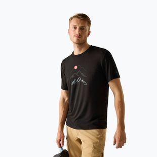 Vyriški žygio marškinėliai REGATTA Fingal Stretch black