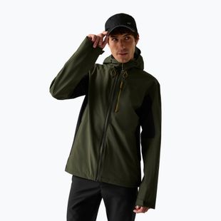 Vyriška lietaus striukė REGATTA Birchdale II dark khaki/black