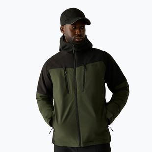 Vyriška lietaus striukė REGATTA Highton Stretch Padded dark khaki/black