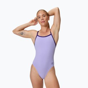 Moteriškas vientisas plaukimo kostiumėlis Speedo Solid Turnback bright lavender