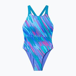 Vaikiškas vientisas maudymosi kostiumėlis Speedo Allover Pwerbackback moonlight lavender/hyper teal