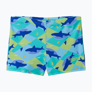Berniukų maudymosi trumpikės Speedo Print Aquashort deep sapphire