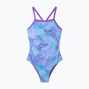 Vaikiškas vientisas maudymosi kostiumėlis Speedo Print Thinstrap pace purple