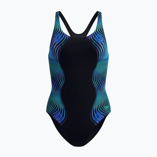 Moteriškas vientisas maudymosi kostiumėlis Speedo Print Medalist anthracite