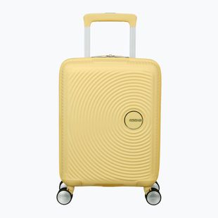 American Tourister Soundbox Mini 22 l kelioninis lagaminas pastelinės geltonos spalvos