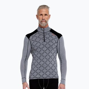 Vyriškas termoaktyvus džemperis Dovre Half Zip Jacquard grey
