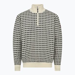 Vyriškas megztinis Dovre Knitted Half Zip Pullover beige