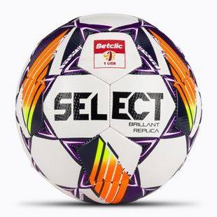 Futbolo kamuolys SELECT Brillant Replica Betclic 1 Liga v24 white/purple