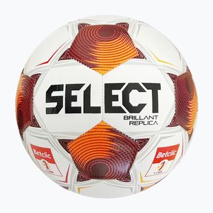 Futbolo kamuolys SELECT Brillant Replica Betclic v25 white/red dydis 4