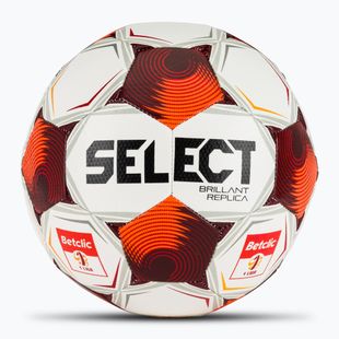 Futbolo kamuolys SELECT Brillant Replica Betclic v25 white/red dydis 5