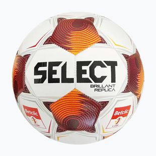 Futbolo kamuolys SELECT Brillant Replica Betclic v25 white/red dydis 5