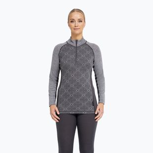 Moteriškas termo džemperis Dovre Wool Organic Half Zip grey