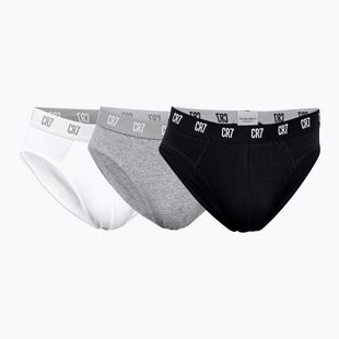 Vyriškos glaudės CR7 Basic Brief 3 poros black/grey/white