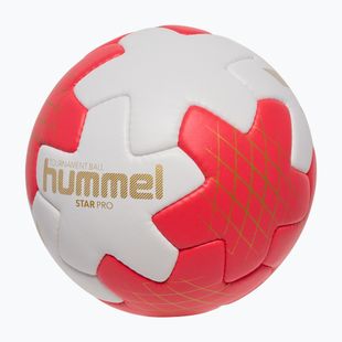 Rankinio kamuolys Hummel Star Pro HB off white/red/gold size 3