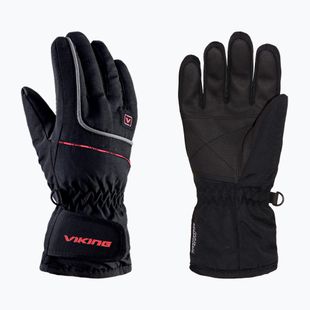 Vaikiškos slidinėjimo pirštinės Viking Kevin Ski dark red