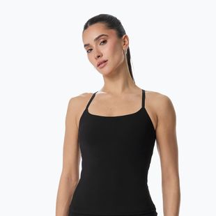 Moteriški treniruočių marškinėliai Cardio Bunny With Built-in Black bra