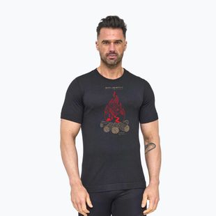 Vyriški termoaktyvūs marškinėliai Brubeck Outdoor Wool Pro black