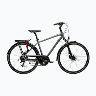 Vyriškas žygio dviratis KROSS Trans 4.0 grey/black/matte