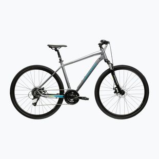 Kroso dviratis KROSS Evado 3.0 grey/teal/gloss