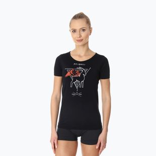 Moteriški termoaktyūs marškinėliai Brubeck Outdoor Merino Wool Pro juodi