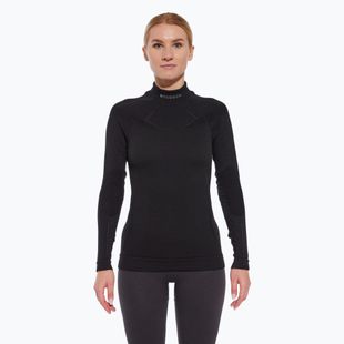 Moteriški termoaktyvūs marškinėliai Brubeck Extreme Merino juoda