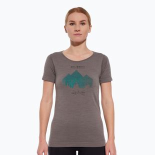 Moteriški termo marškinėliai Brubeck Outdoor Merino Wool Pro SS grey/deer