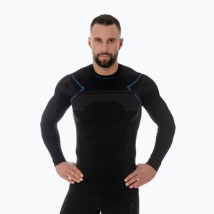 Vyriškas termoaktyvus džemperis Brubeck Thermo juoda/mėlyna