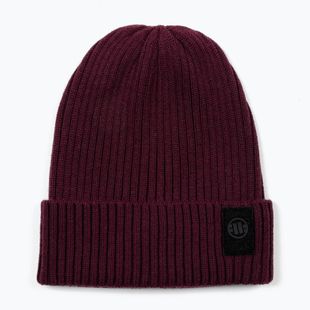 Žieminė kepurė Pitbull Beanie Velcro Logo burgundy
