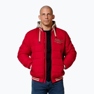 Vyriška striukė Pitbull Hidden Quilted Hooded red/beige