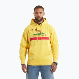 Vyriškas džemperis Pitbull California Flag Hooded Sweatshirt washed yellow